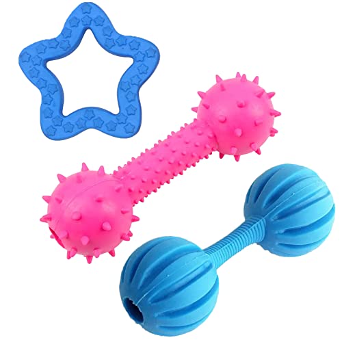 emily pets Dog Chew Toys Set, Chew Toys for Dog, Rubber Chew Toy Combo (Color May Vary, Pack of 3)