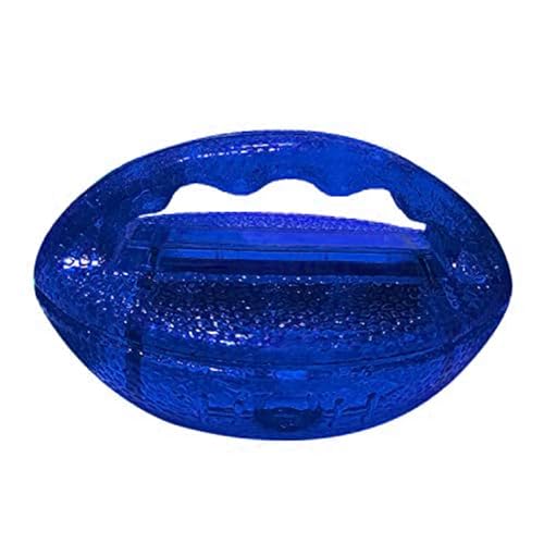 Emily Pets Dog Toys IQ Treat Ball Dog Food Dispenser Teeth Cleaning Chewing Non-Toxic Durable Rubber Playing Chew Squeaky Interactive Toy Balls Ball Blue