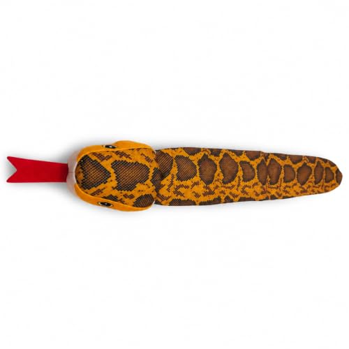emily pets Realistic Snake Cat Toy, Interactive Plush Squeaky Toy for Indoor Cats and Kittens, Soft Hunting, Chasing & Play Toy
