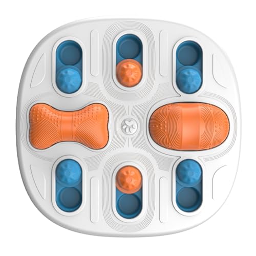 Emily Pets Interactive Food Dispenser Pet Toy/Puzzle Bowl Intelligence Educational Game for Dogs and Cat Dog Improve IQ Non-Slip Bowl Dog Training Game