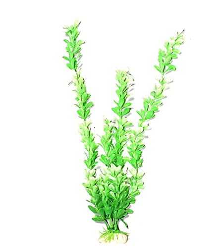 emily pets Green Tree Artificial Plastic Plant for Aquarium/Fish Tank Decoration (Green)(Height: 38 CM)