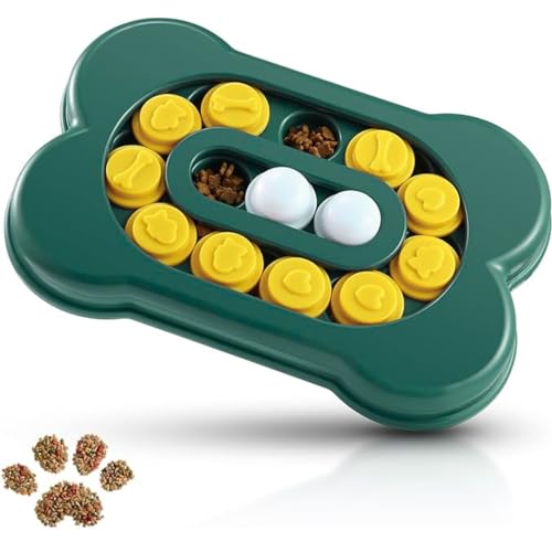 cature Care by Nature Dog Puzzle Foraging Plate Toys Interactive Dog Toys for IQ Training & Mental Enrichment Toy, DogFood Dispenser (Color-Green)