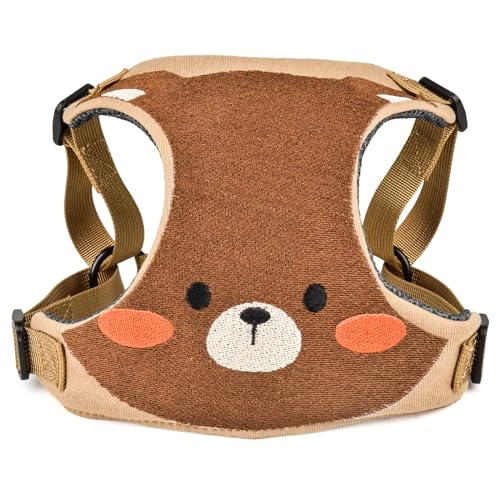 Emily Pets Dog Harness for Small Medium Large Size Dogs, Non-Pulling Military Tactical Service Vest with Adjustable and Comfortable for Easy Walking (Brown, S)