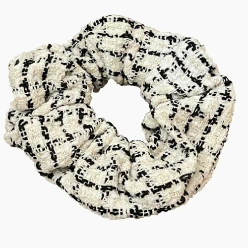F DREAM hair rubber band for women & girls, hair ties rubber band for hair ponytail holder, thick soft no break no damage for all types of hair(White)