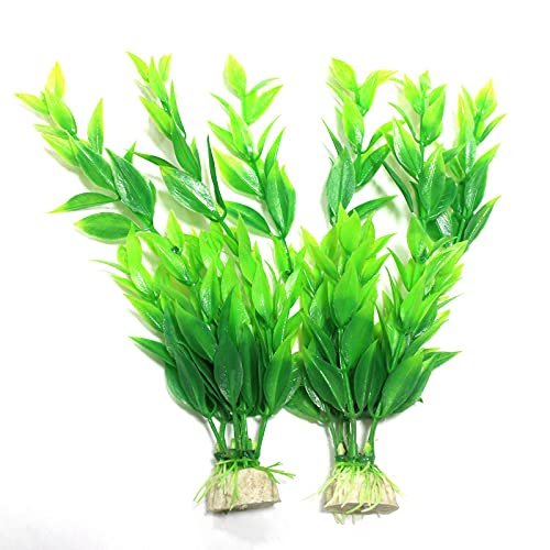 emily pets Seaweed Artificial Plastic Plants for Aquarium/Fish Tank, Household and Office Decorations (Color: Green)(Pack of 2)