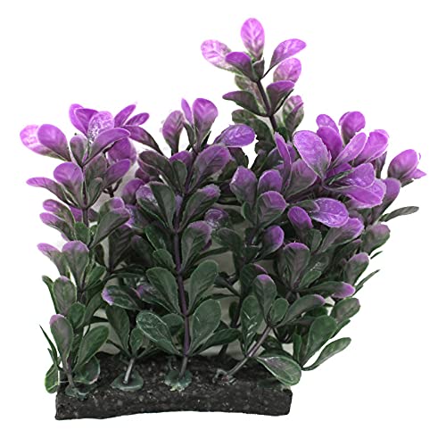 emily pets Artificial Aquarium Grass Water Plant for Fish Tank Bowl Aquarium Home Decor Ornament Decoration (Green Purple) (Height:11 CM)