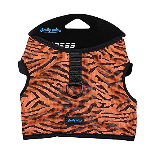 Emily Pets Pet Adjustable Soft Vest Harness for Puppy (Medium, Orange)