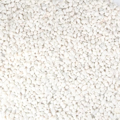cature Care by Nature White Polished Gravel Stones For Fish Tank Fillers,Natural Irregular Shaped Assorted Crushed Stone Pieces For Vases Fillers Plants Home Decor Pebble Stones(1.95Kg,0.8-1.0Cm)