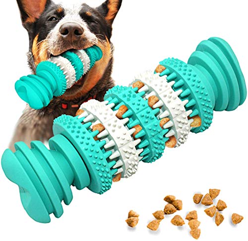 Emily Pet Dog Toys for Aggressive Chewers Large Breed, Tough Durable Dog Chew Toy for Puppies Teething Small Medium Large Dogs, Indestructible Interactive Safe Natural Rubber Dog Toothbrush Chew Toy