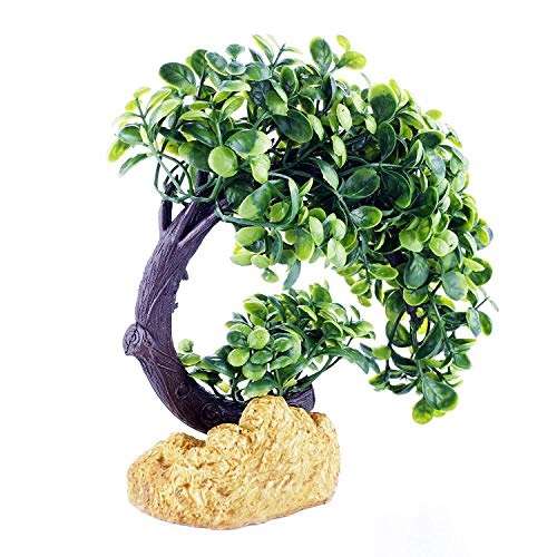 emily pets Fish Aquarium Decorative Artificial Plastic Plant with Real Effect for Fish Tank (Green, Medium)