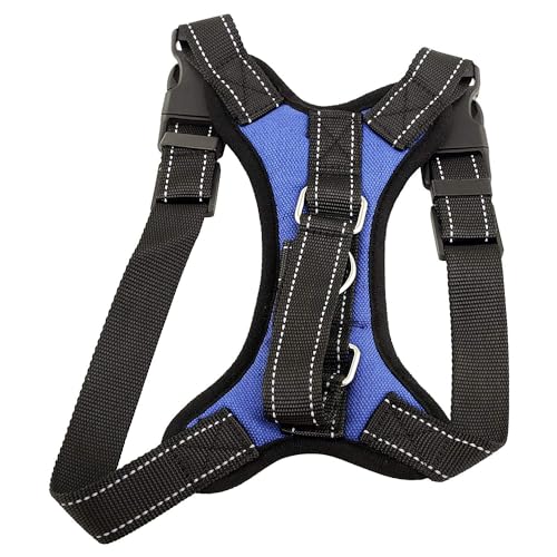 Emily Pets Front Range No-Pull Adjustable Easy Control Black & Blue Harness For Dog