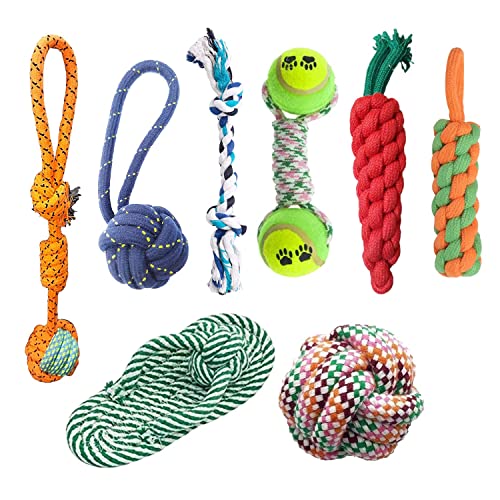 cature Care by Nature Pet Chew Toy Combo Of Dumble Chew Toy Teether & Latex Non-Toxic Toys Rope Toy For Small Medium Dog & Puppy, Color May Vary (Pack 8)