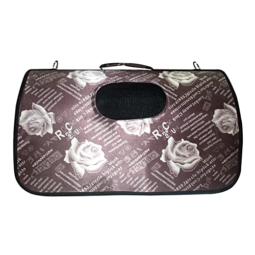 Emily Pets Portable/Folding Pet Carrier Travel Tote Bag for Small Dog/Puppy/Cat (Floral Print, Large)