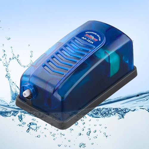 XINXIU Aquarium Air Pump Fish Tank Aerator 3W Ultra Quiet Adjustable Oxygen Pump Fish Tank Air Pump for 5-100 Gallon Tank