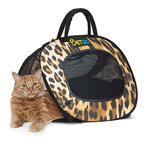 Emily Pets Leopard Pet Carrier Airline Approved Zebras with PetGo Case Print Dog Carriers for Small Dogs, Cat for Medium Cats Small Cats, Small Dog Carrier Airline Approved Dog Cat Pet Travel Carrier