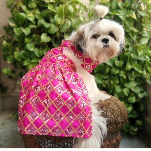 Lulala Ethnic Dress for Dogs | Stylish Festive & Wedding Outfit for All Breeds | Comfortable Traditional Pet Wear