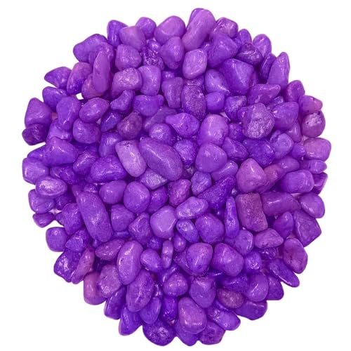 Emily Pets Decorative Rocks, Mini Pebbles Aquarium Purple Color Stones, Bonsai Gritty Rocks for Succulent Cactus, Top Dressing, Plants, Fish Tank, Landscaping, Home Décor (10KG)