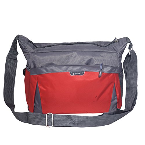 SRI Men's/Boys Casual Messenger Sling Cross Body One Side Polyester Shoulder Bag for Travel Office Business College (Red)
