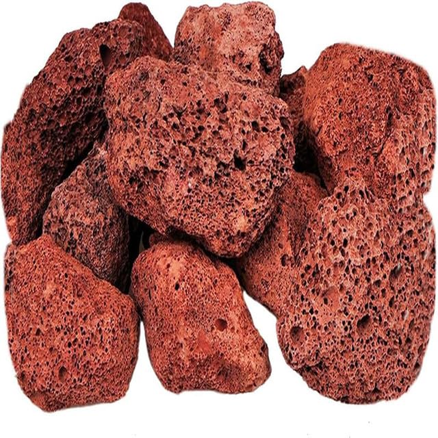 Cature Care by Nature Natural Lava Rocks Fire Stone Granules, Volcanic Fire Pit Lava Rocks Ideal for Fire Pits, Garden Decorative Landscaping, Plants Cultivation and Aquariums (2-3 Cm)(9.9Kg)